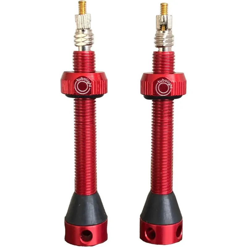Wochenendangebot Tubolight Tubeless-Ventile Aluminium rot 50 mm Rot - zuverlässige Tubeless-Lösung