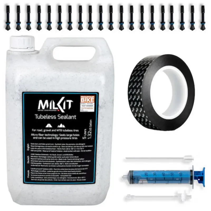 milKit Tubeless Werkstattbox 5 Liter - Komplettset für professionelle Tubeless-Montage Neue Ware