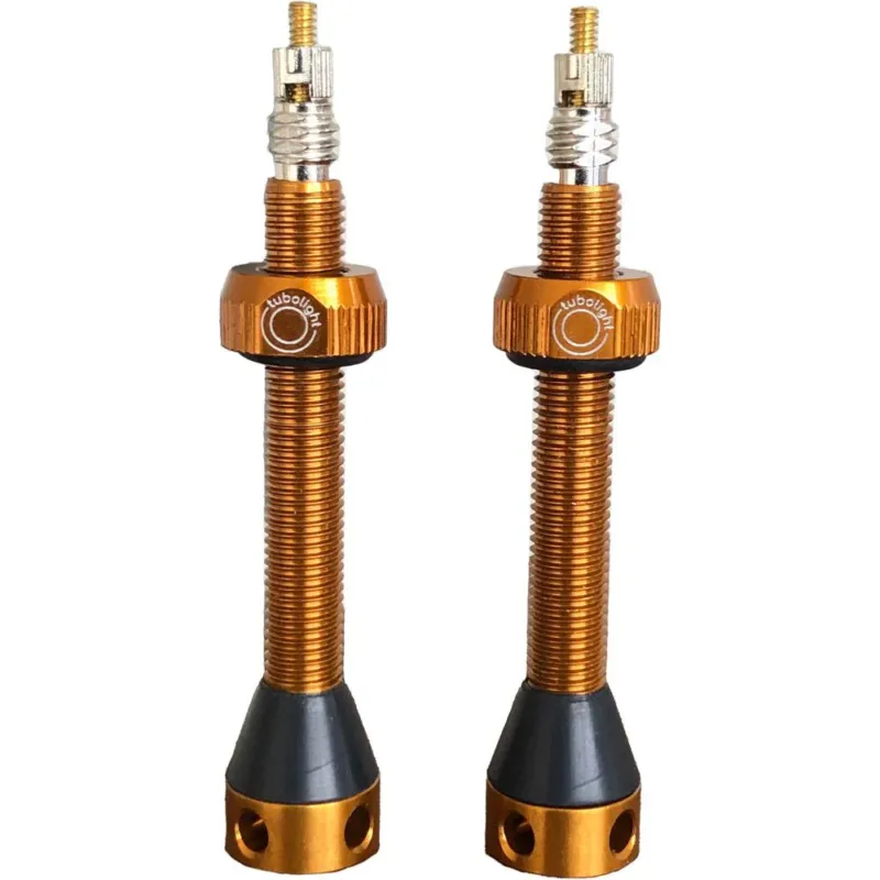Bestpreis Tubolight Tubeless-Ventile Aluminium kupfer 50 mm Kupfer - zuverlässiger Luftdurchfluss für Tubeless-Systeme