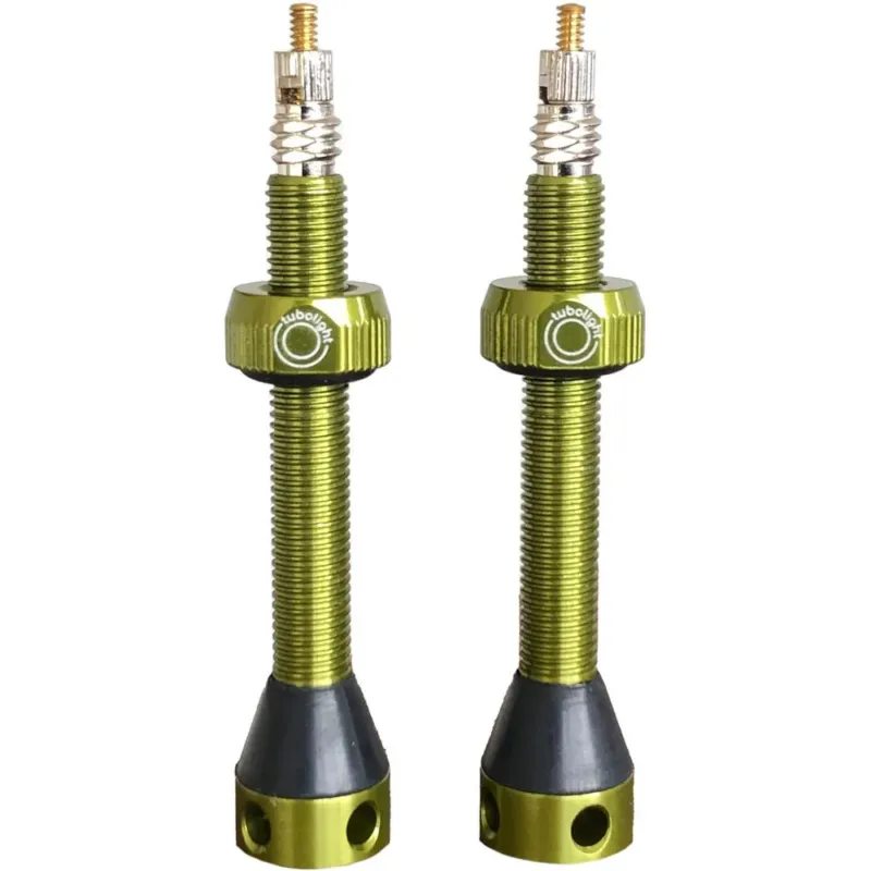 Aktuell Tubolight Tubeless-Ventile Aluminium grün 50 mm Grün - zuverlässiger Luftdurchlass für Tubeless-Systeme
