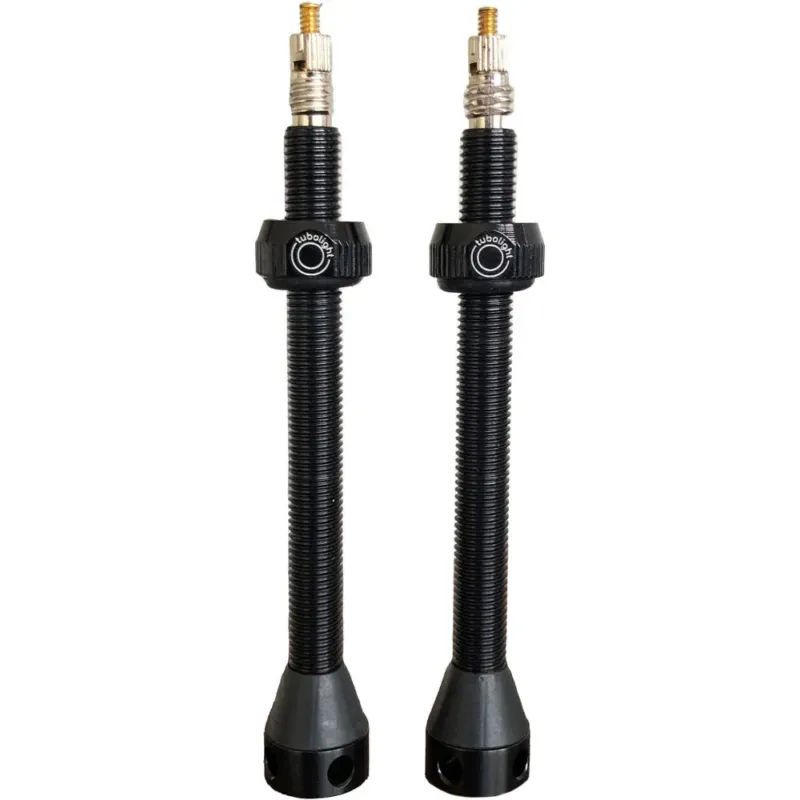 Tubolight Tubeless-Ventile Aluminium schwarz 70 mm Schwarz - zuverlässig für Reifen mit Einlage Online Kaufen