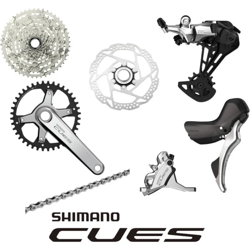 Mega-Angebot SHIMANO Gruppe CUES Silver Edition 10 Silver - komplette Dropbar-Schalt- und Bremsgruppe
