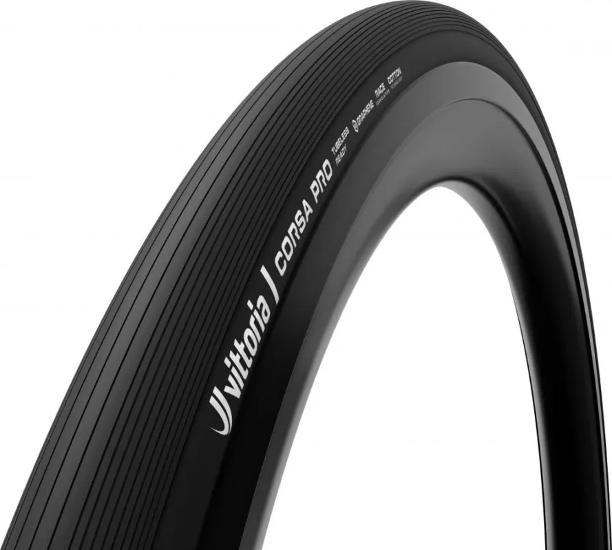 Vittoria Corsa Pro 28 Zoll (30-622) fold TLR 30 Black - Tubeless-Ready Rennradreifen mit Top-Grip Preisreduziert