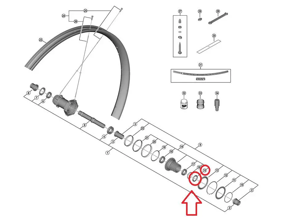 SHIMANO Gummi-Dichtung f.FH-M9210-B 12 mm - zuverlässiger Naben-Spritzwasserschutz Geprüft