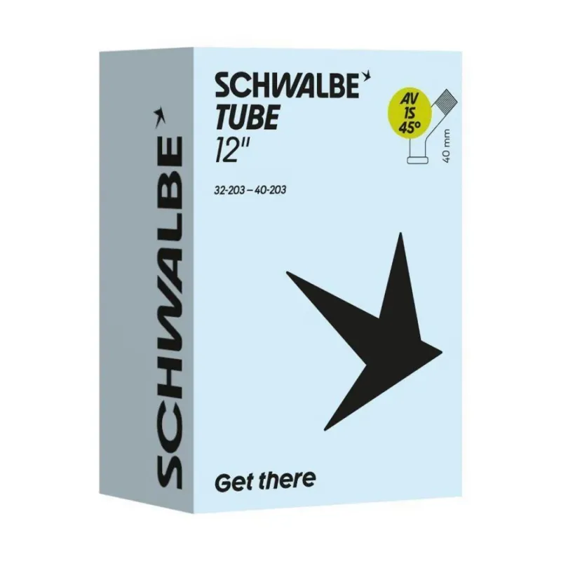 Versand Am Gleichen Tag Schwalbe Schlauch SCHLAUCH AV1 45° 47/62-203 40mm 45 - zuverlässiger Fahrradschlauch für Kinder- und Cityräder