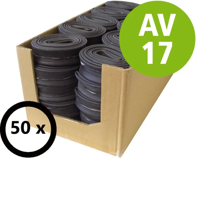Zertifiziert Schwalbe Schlauch Werkstattpackung AV17 28 Zoll (28/47-622/635) 40mm Autoventil - Premium Fahrradschläuche - Fahrradschlauch