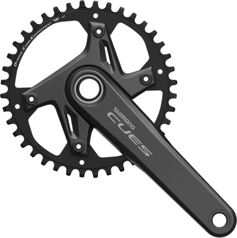 Zertifiziert SHIMANO Kurbelgarnitur CUES FC-U6040-1, 170mm, 40Z, Größe 10 - moderne Ausführung für präzise Schaltperformance