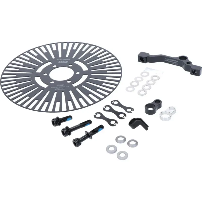 SHIMANO Sensorscheibe + Halterungs-Set BS-SS310-S, 6-Loch, S - präzise Sensoraufnahme für große Bremsscheiben Sonderaktion