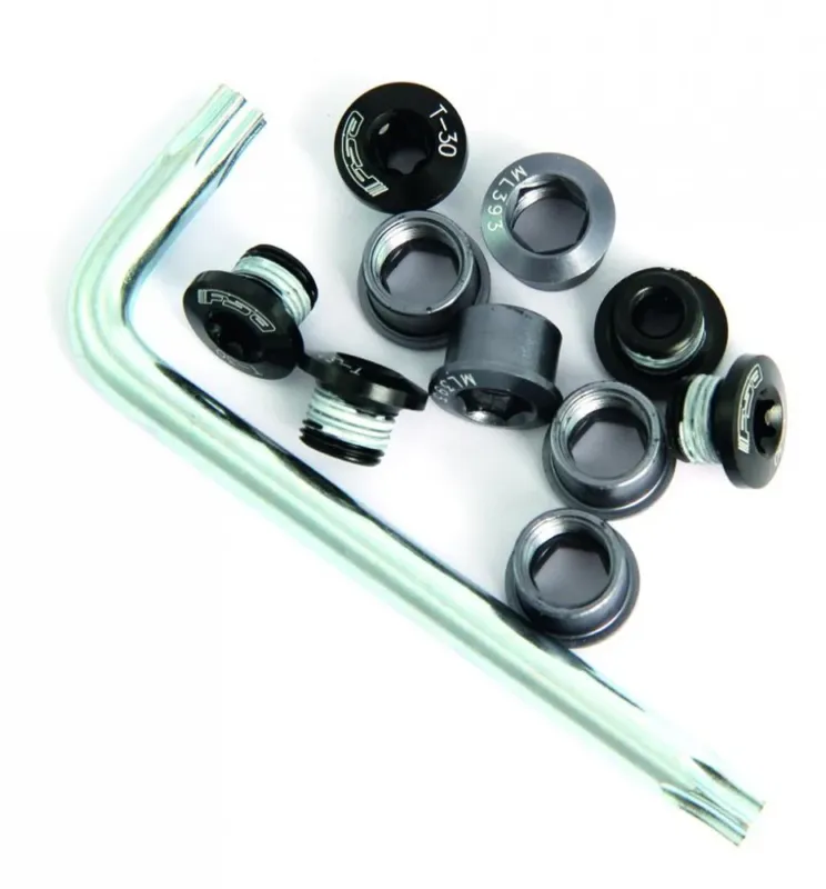 Echt FSA Kettenblattschraubenset Road 5-Arm 3x 10-teilig Schwarz - maximale Steifigkeit und Haltbarkeit