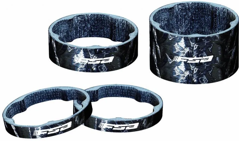 Abverkauf FSA Vorbauspacer Carbon 1 1/8" 10 mm x 1 1/8" Schwarz - präzise Lenkerhöhe