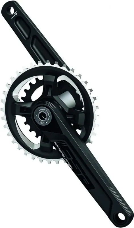 FSA Kurbelgarnitur Afterburner Modular Megaexo 2x 175 mm Schwarz - leichte Performance-Kurbel Super-Preis