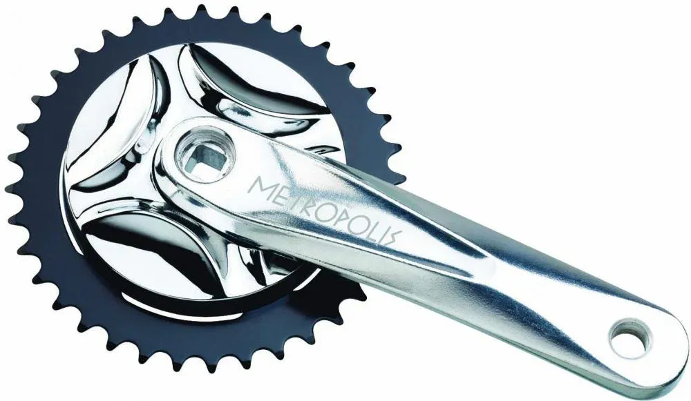Super-Preis FSA Kurbelgarnitur E-Bike Metropolis JIS 1x 170 mm Silber - stabile Antriebseinheit für E-Bikes