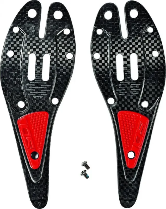 Sidi Sohle SRS Carbon 43-44.5 Schwarz/rot - leichter Ersatz für MTB-Schuhe Expressversand