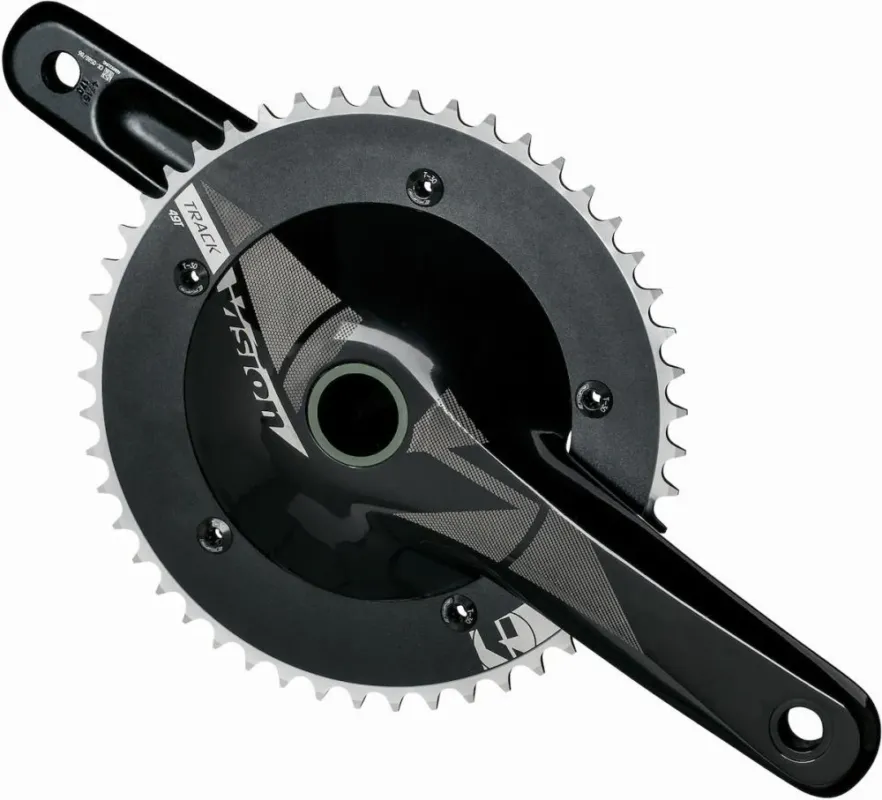 Versand Am Gleichen Tag Vision Kurbelgarnitur Track BB386 Evo 1x 167,5 mm Schwarz - steife Bahnrad-Kurbel