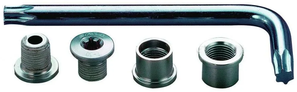 Begrenztes Angebot FSA Kettenblattschraubenset Road 5-Arm 3x 10-teilig Silber - leichte, robuste Befestigung