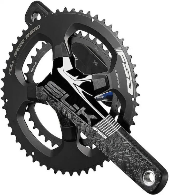 FSA Kurbelgarnitur SL-K Light ABS BB386Evo 170 mm Schwarz - leichte, steife Rennradkurbel Kracherpreis