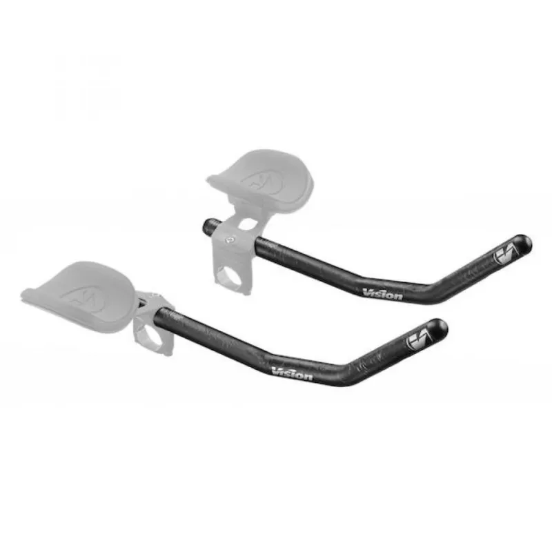 Neu Vision Extensions Trimax Reversible Carbon 388 mm Schwarz - aerodynamische Triathlon-Extensions