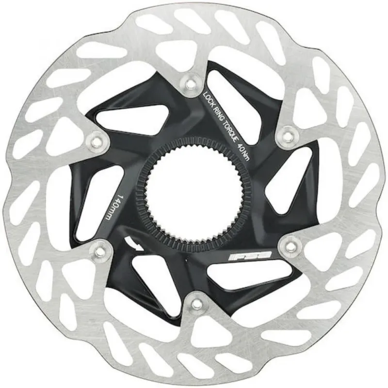 Nur Heute FSA Bremsscheibe K-Force WE Centerlock 140 mm Schwarz/silber - leichte, steife Performance-Scheibe