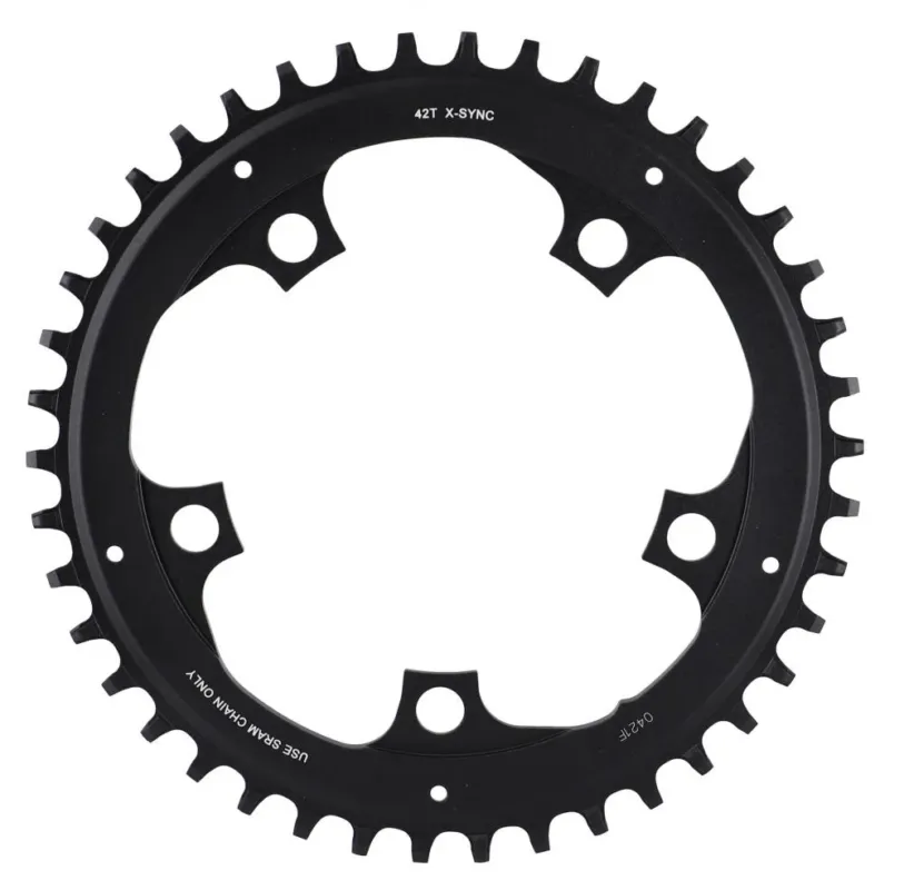 SRAM Kettenblatt Road S350 Aeroguard 44T 110 mm schwarz 11-fach - effizienter Antrieb für Rennräder Aktuell