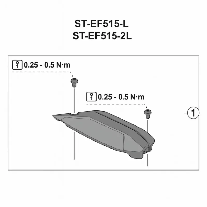 Echt SHIMANO obere Abdeckung f.ST-EF515, rechts, f.7-fach, m.Befestigungschr. M3x7mm general - 515, 7-fach, 3x7mm, 7mm