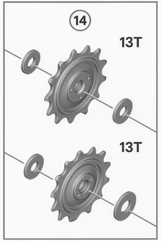 SHIMANO Leit u.Spannrolle f.RD-M8250 Ersatzräder für Schaltwerk Markenprodukt