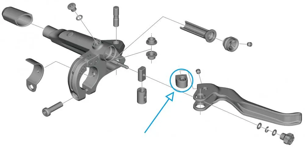 SHIMANO Bremshebel Spacer BL-U8000 - Ersatzteil für BL-U8000 Bremshebel, 2 g Garantierte Lieferung