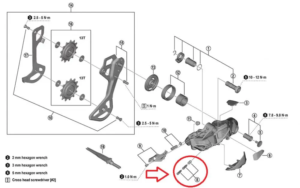 SHIMANO Anschlagschrauben für RD-M9250 mit Platte Wochenendangebot