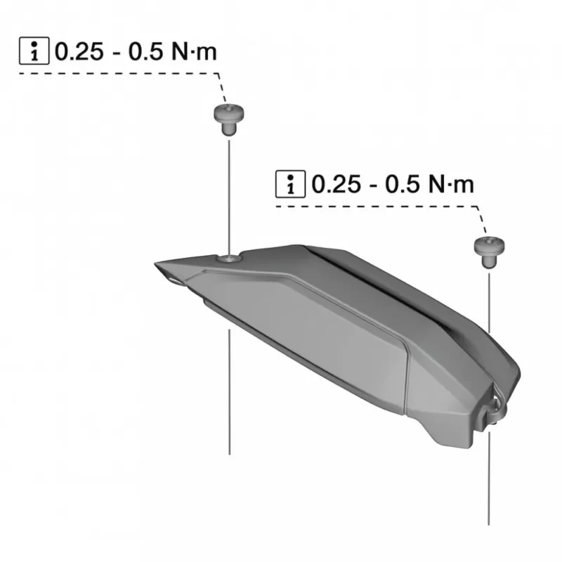 Expressversand SHIMANO obere Abdeckung für ST-EF515, links, f.2-fach, m.Befestigungschr. M3x7mm general - 515, 2-fach, 3x7mm, 7mm