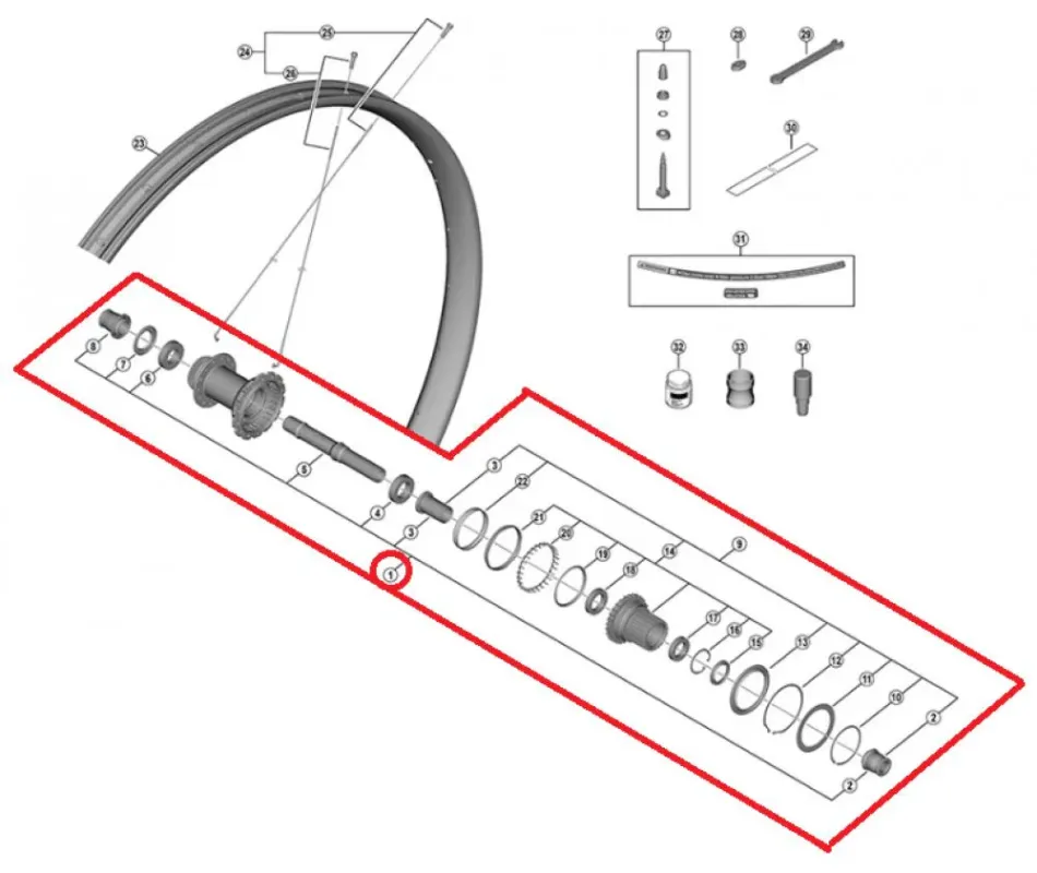 Sonderaktion SHIMANO Hohlachse WH-M9220 Hinterrad Komplettkit Hohlachse