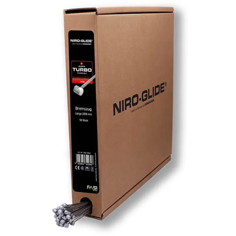Fasi Brems-Innenzug TURBO Edelstahlzüge Ø 1,6 mm × L 2050 mm - Werkstattbox 50 Stück Sichere Zahlung