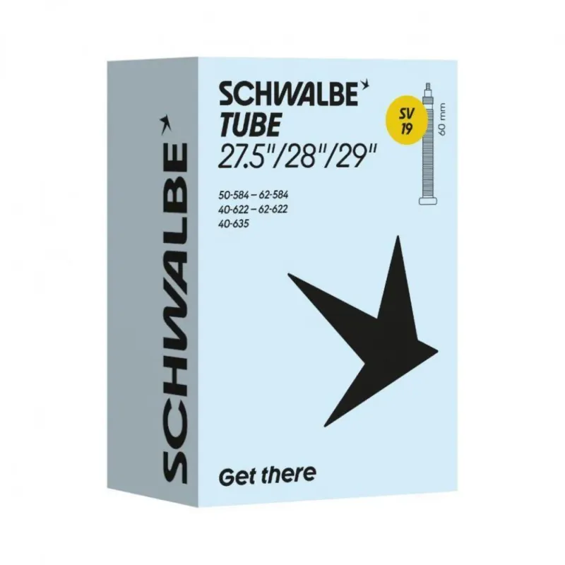 Schwalbe SCHLAUCH SV19 40/62-584/635 60mm Größe 40 - zuverlässiger Fahrradsatzschlauch - 27,5 - Fahrradschlauch Neu