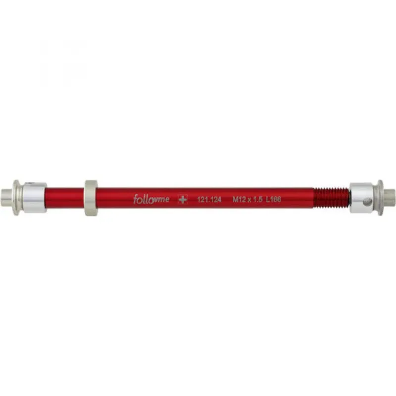 Sichere Zahlung FollowMe Steckachse Zugrad 12 mm Aluminium M12x1,5x160/166 mm Rot - neueste Version