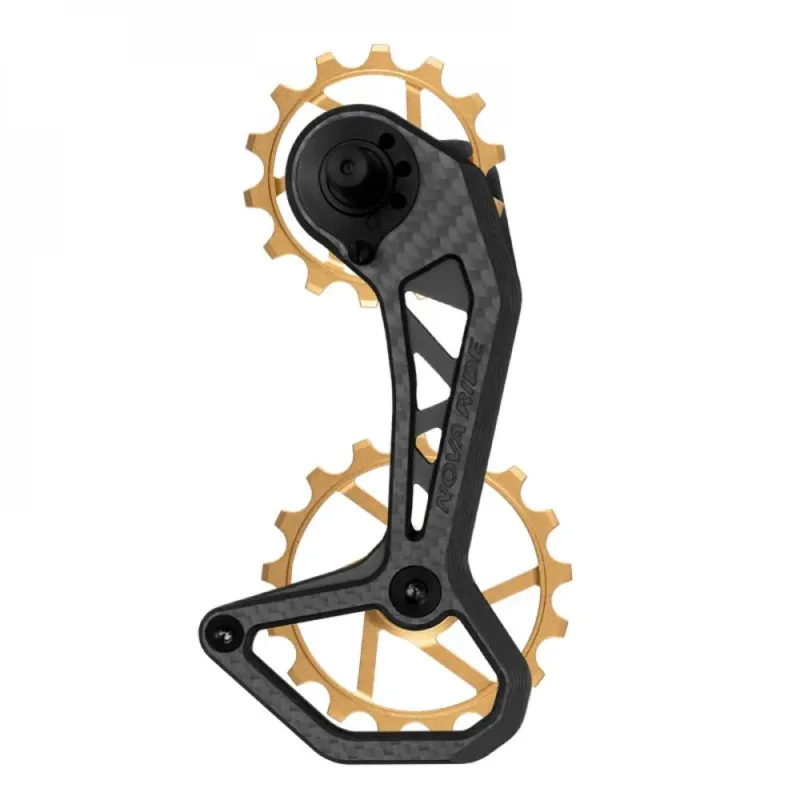 Nova Ride CCD EVO 12s Schaltwerkskäfig Gold - 80 g Leichtbau mit aerodynamischem OSPW-System Expressversand