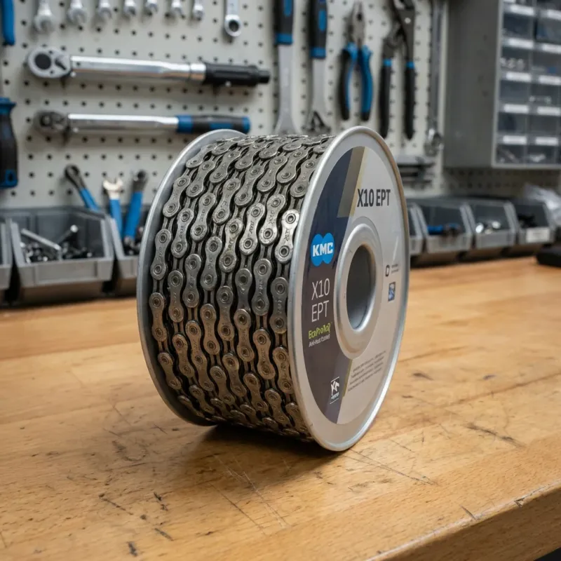 KMC X10 EPT 10-fach Fahrradkette 50 Meter Rolle Silber - EcoProTeQ Rostschutz Sofort Bestellen