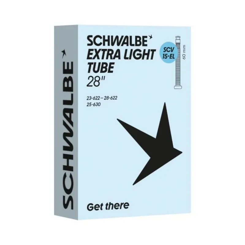 Schwalbe SCV15 Extra Light Rennradschlauch 28 Zoll (23/28-622/630) - Ultraleicht für Rennrad - Fahrradschlauch Must-Have
