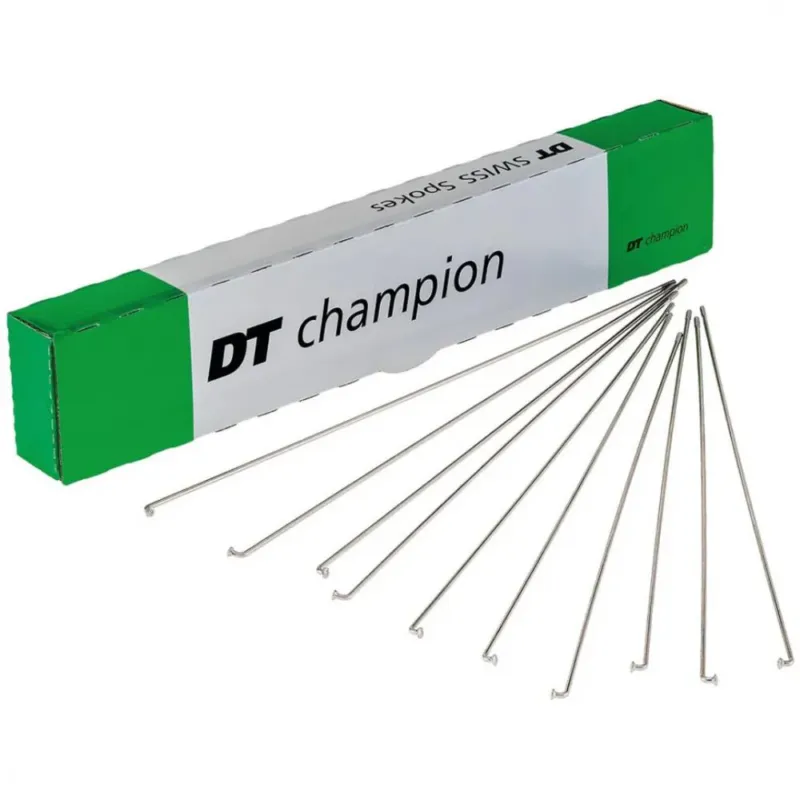 Knallerangebot DT Swiss Speiche Champion 2.0 VE100 silber 296 mm - robuste Standardspeiche für Straße & MTB