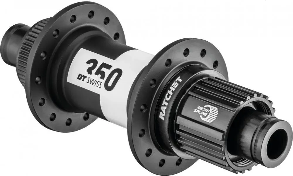DT Swiss Nabe MTB HR 350 Classic 28 Loch Schwarz - robuste Boost-Nabe mit Ratchet-System Preiswert