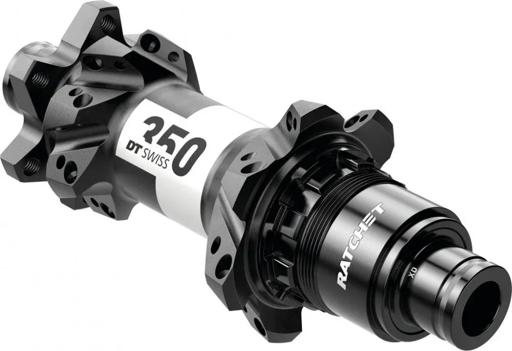 Schneller Versand DT Swiss Nabe MTB HR 350 Straightpull 28 Loch Schwarz - zuverlässige Hinterradnabe mit direkter Kraftübertragung