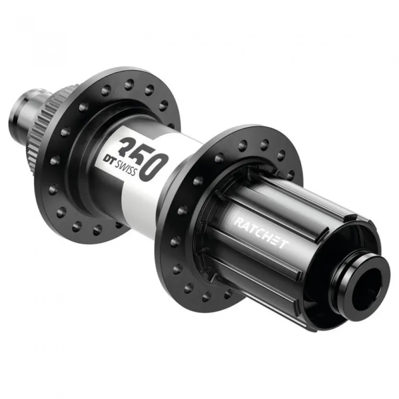 Ausverkauf DT Swiss Nabe Road HR 350 Classic 24 Loch Schwarz - zuverlässige Centerlock-Hinterradnabe