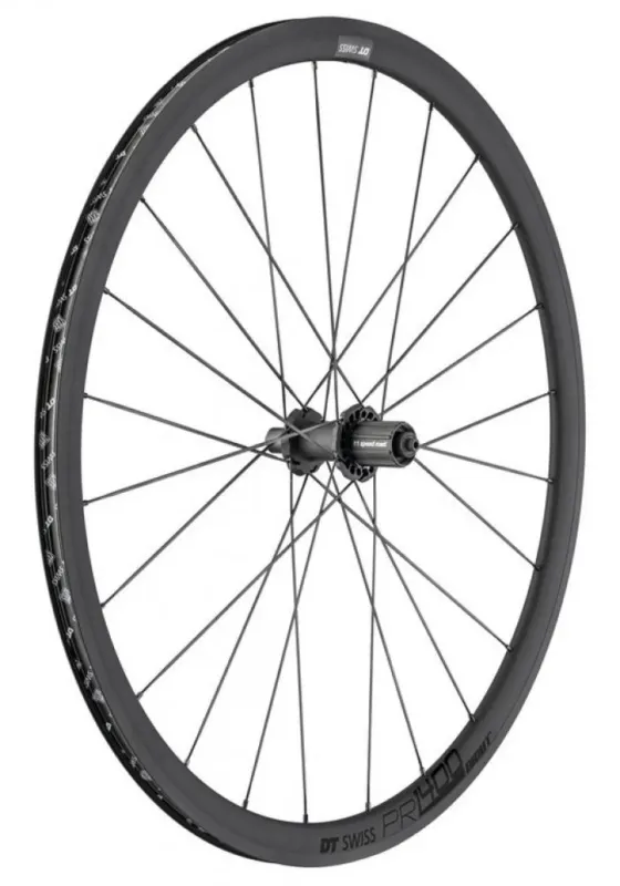 DT Swiss Laufrad PR 1400 DICUT Oxic 622x18 mm schwarz - leichtes High-Performance Rennrad-Hinterrad Neu