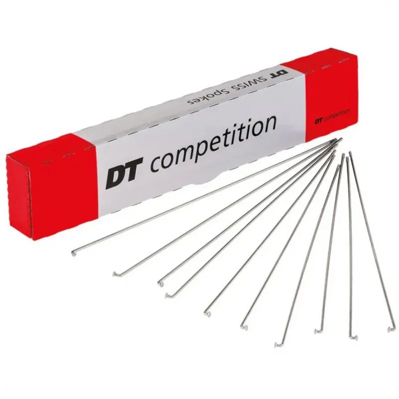 DT Swiss Speiche Competition 2.0 / 1.8 298 mm silber - robuste Allround-Fahrradspeiche Versand Am Gleichen Tag
