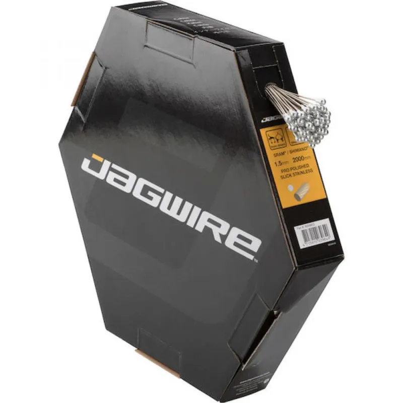 Jagwire Bremszug Road Pro Pro-Slick polished 1.5 x 2000 mm Silber - maximale Bremsperformance Neue Kollektion