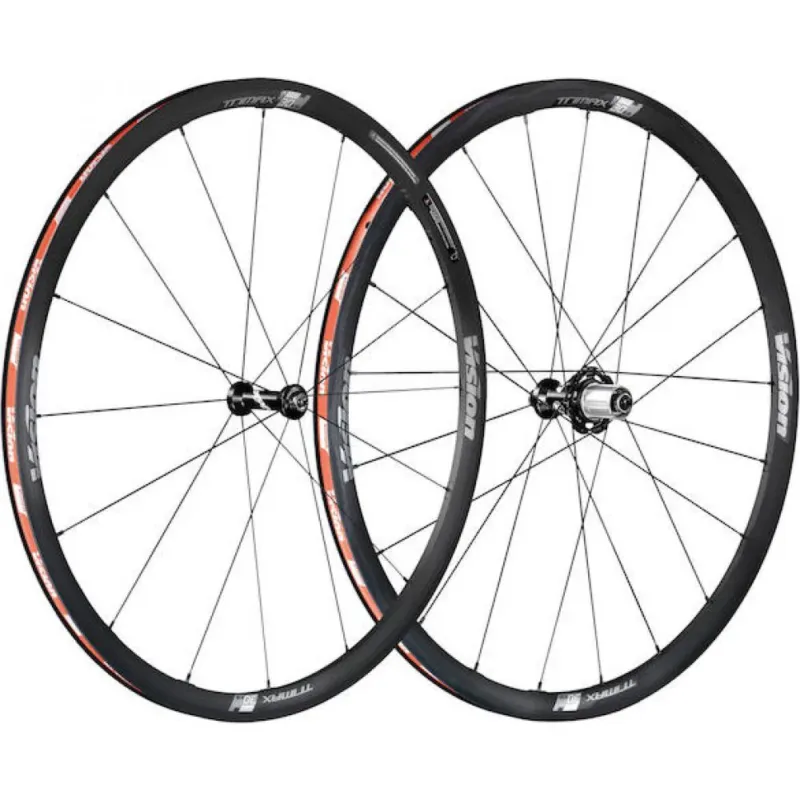 Vision Laufradsatz Trimax 30 KB Clincher 622x19 mm Schwarz - leichter Allround-Performance-Laufradsatz Schnäppchen