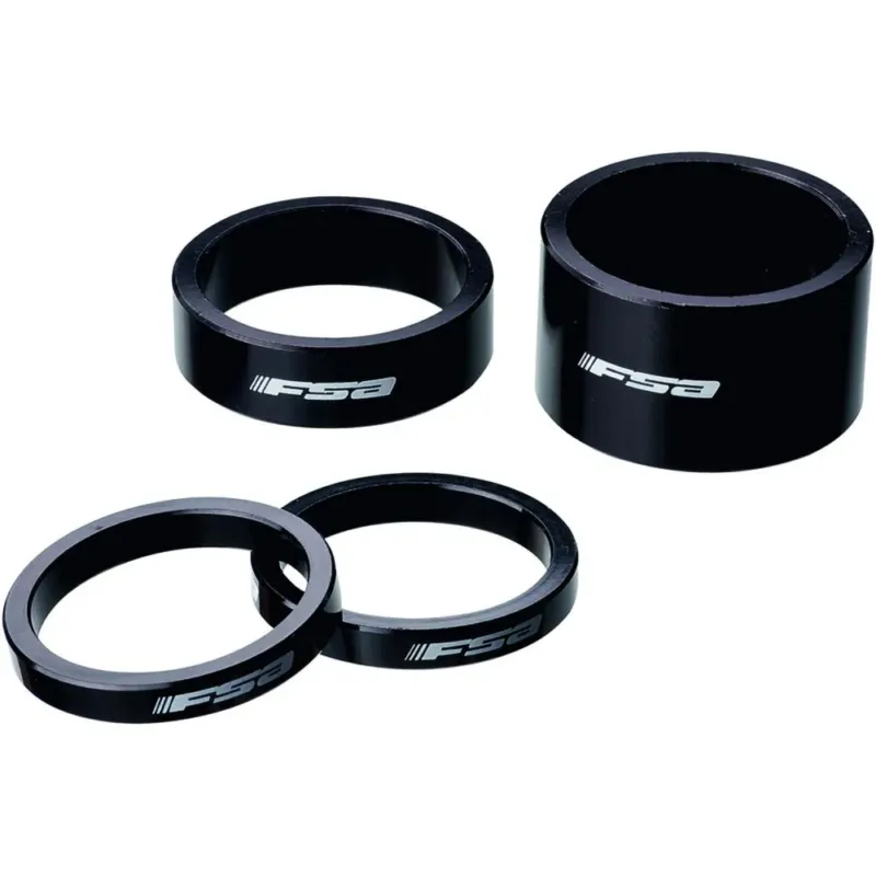 Highlight FSA Vorbauspacer Alu 1 1/8" 20 mm Schwarz - präzise Lenkerhöhen-Anpassung