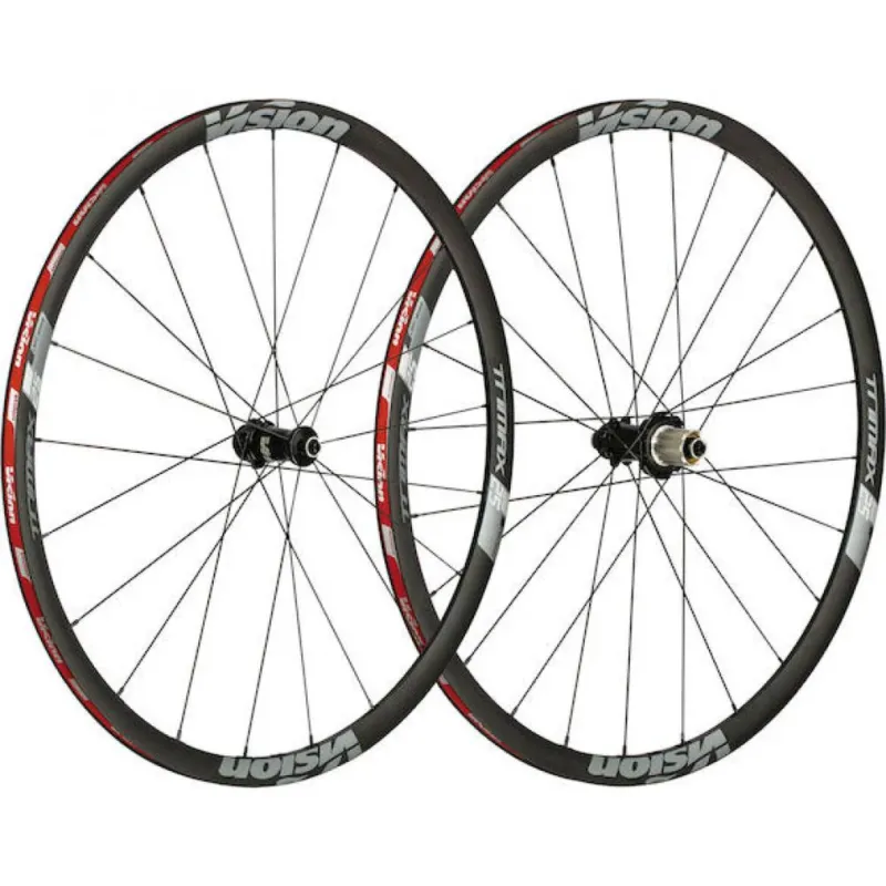 Vision Laufradsatz Trimax 25 Disc Clincher 622x17 mm Schwarz - schneller Allround-Disc-Laufradsatz Heißes Angebot