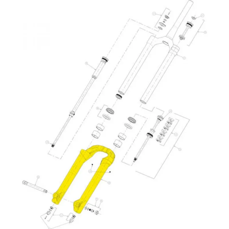Aktuell Manitou Tauchrohreinheit für Mezzer ab MY21 27.5" Schwarz - moderne Casting-Einheit