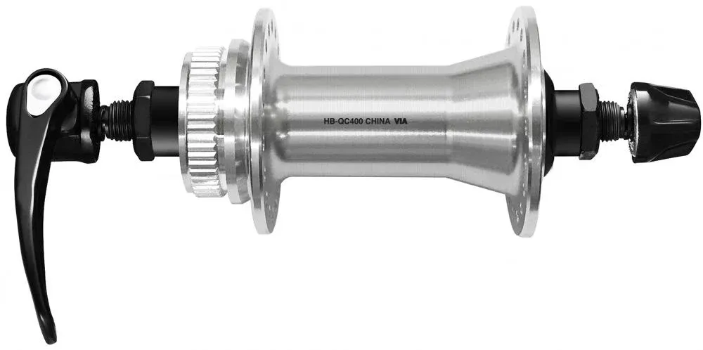 SHIMANO Vorderradnabe HB-QC400 100 Vorderradnabe - 100 mm, silber Schnäppchen