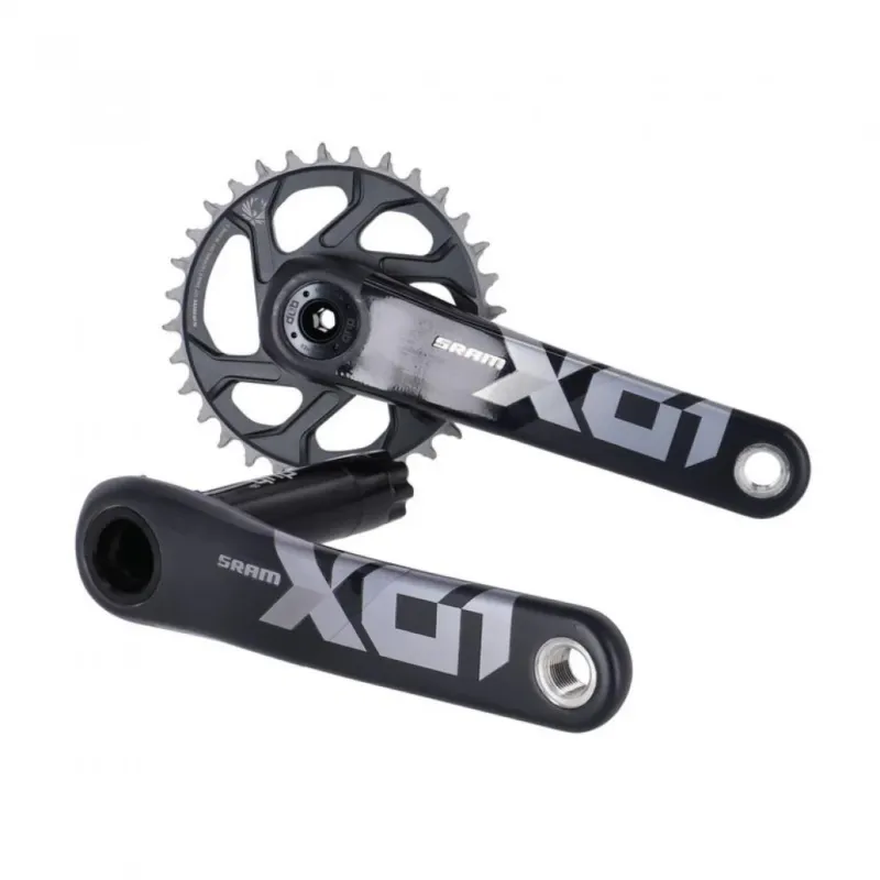 Preisreduziert SRAM X01 SB+ DUB Kurbelgarnitur 175 mm schwarz - leichte Carbon-Kurbel für 1x12 MTB-Antriebe