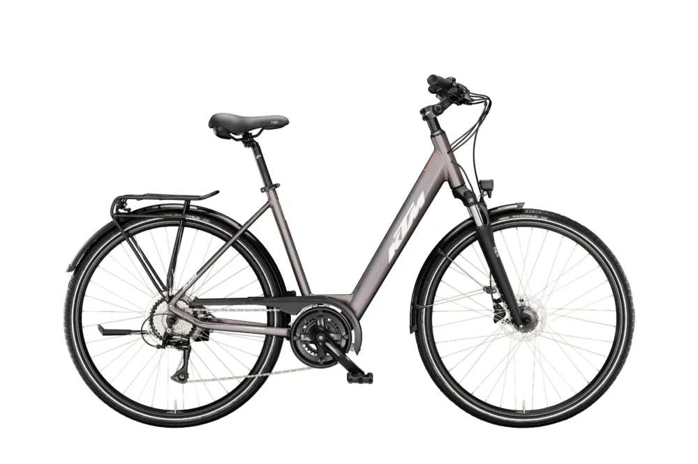Billig KTM LIFE RIDE Tiefeinsteiger Elderberry Matt (Silv.&Orange) - 43 cm