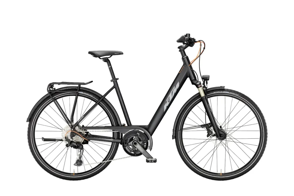 Garantierte Lieferung KTM LIFE 1964 Tiefeinsteiger Black Matt (Grey&Orange) - 43 cm